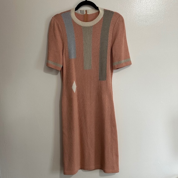 Vintage Barbara Koto Short Sleeve Sweater Dress, Mid-Century, Small - Picture 2 of 10